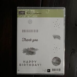 Stampin’Up Eclectic Expressions Rubber Stamp set includes 9 Stamps Retired